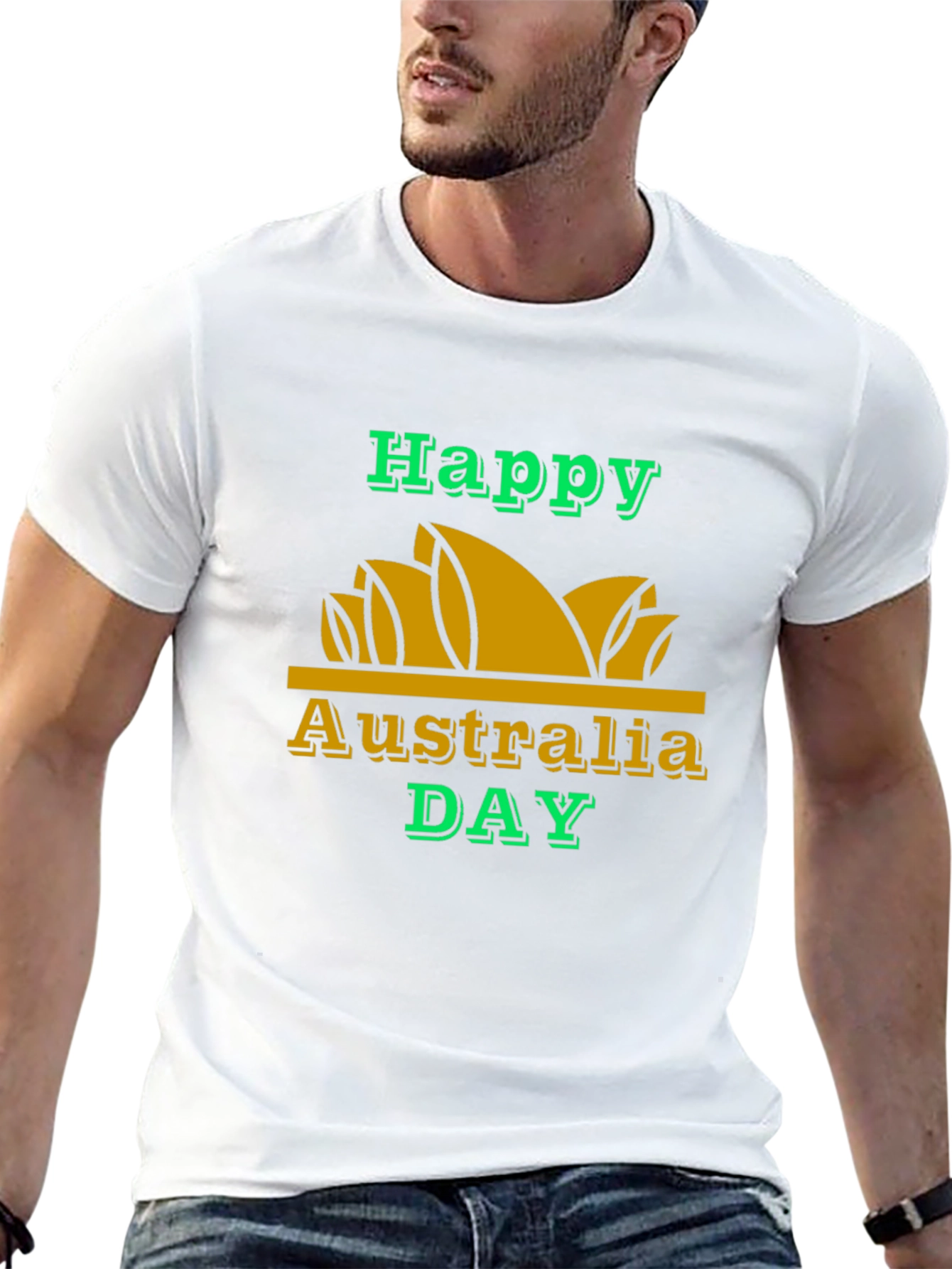 Camiseta Negra Feliz Día de Australia