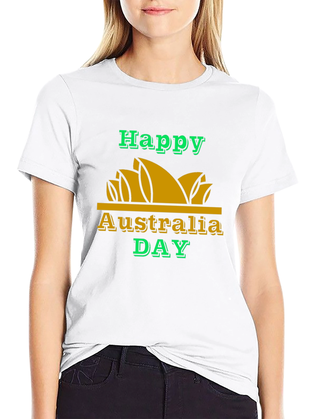 Camiseta Negra Feliz Día de Australia