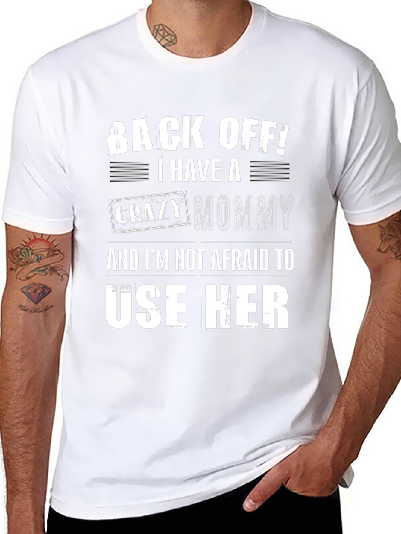 Camiseta Negra con Mensaje Divertido para Mamás