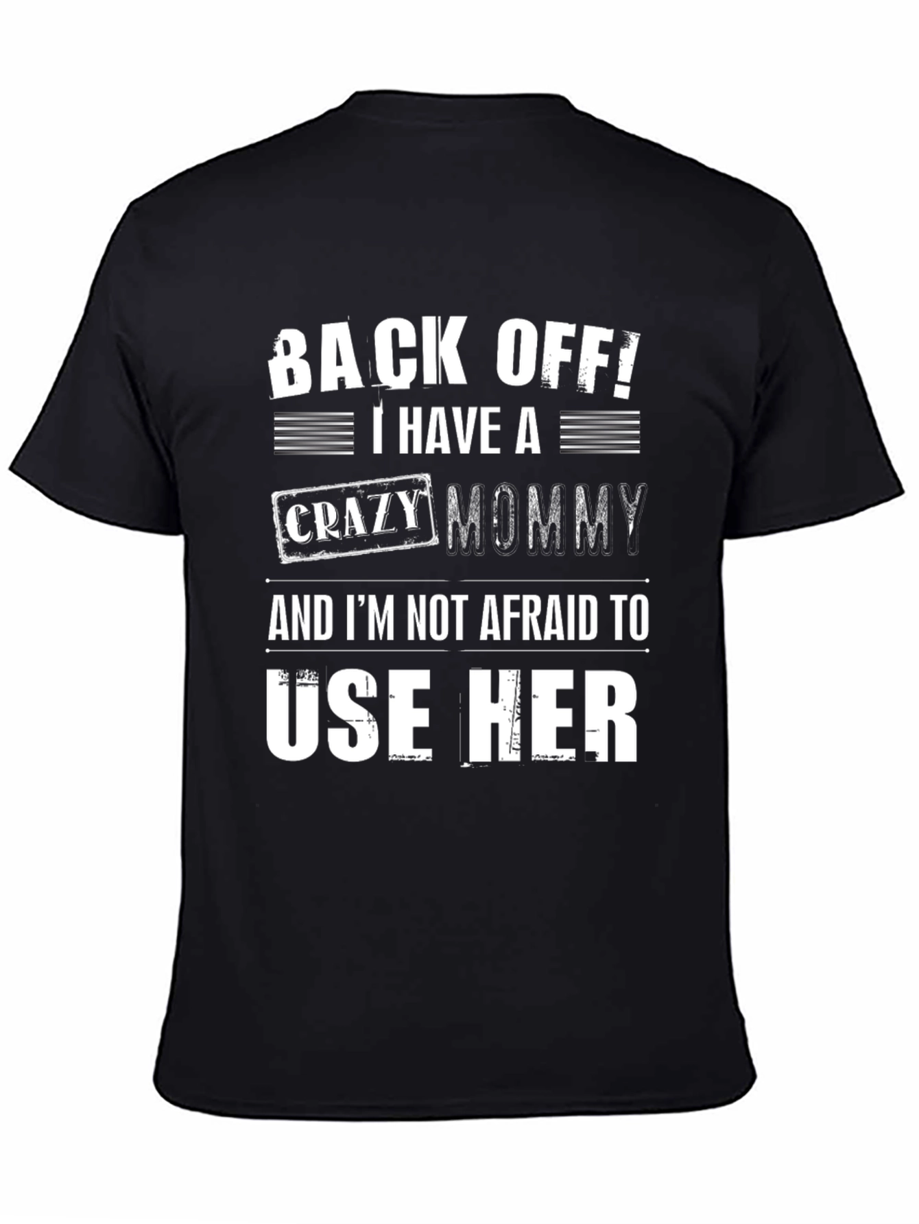 Camiseta Negra con Mensaje Divertido para Mamás