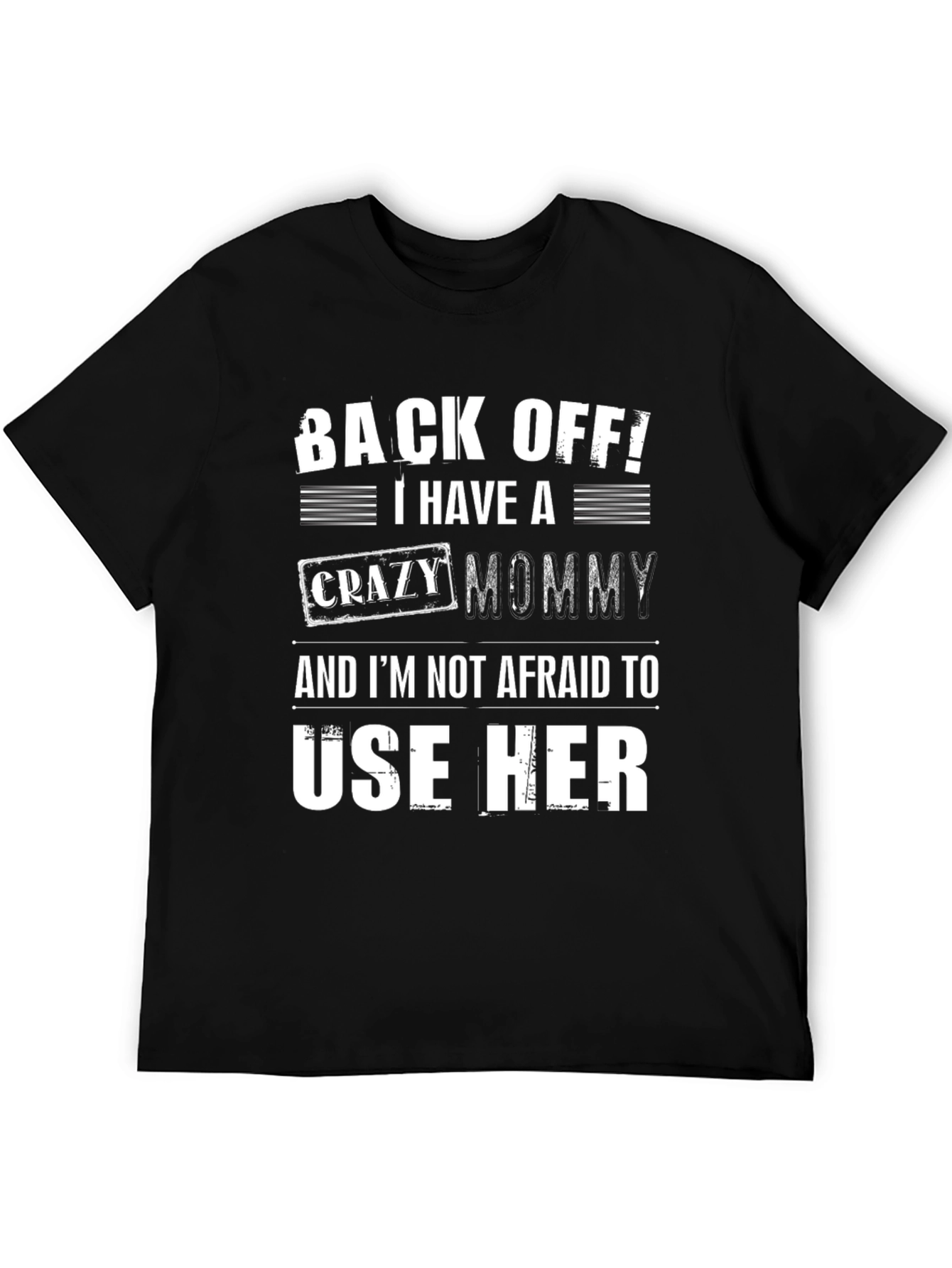Camiseta Negra con Mensaje Divertido para Mamás