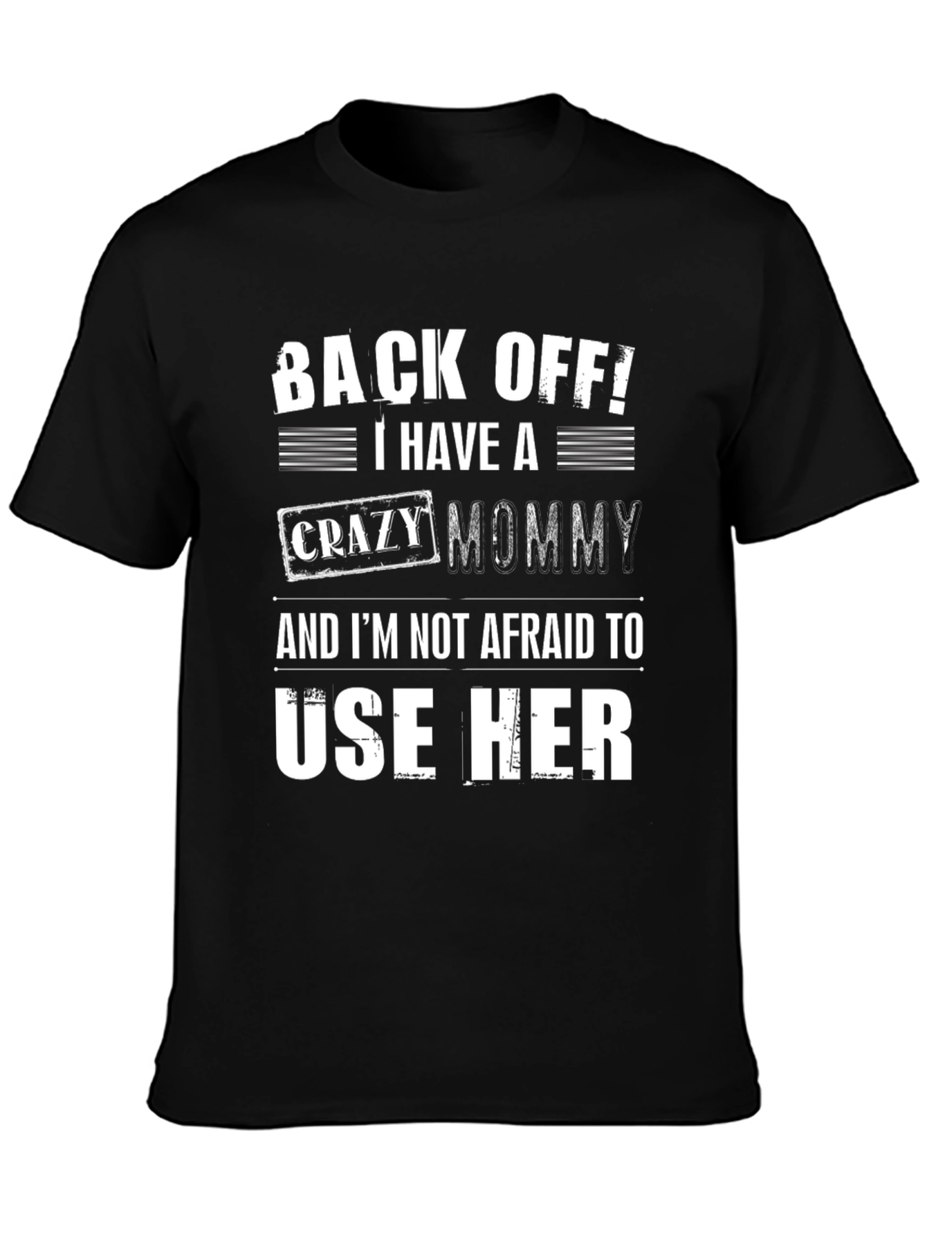 Camiseta Negra con Mensaje Divertido para Mamás