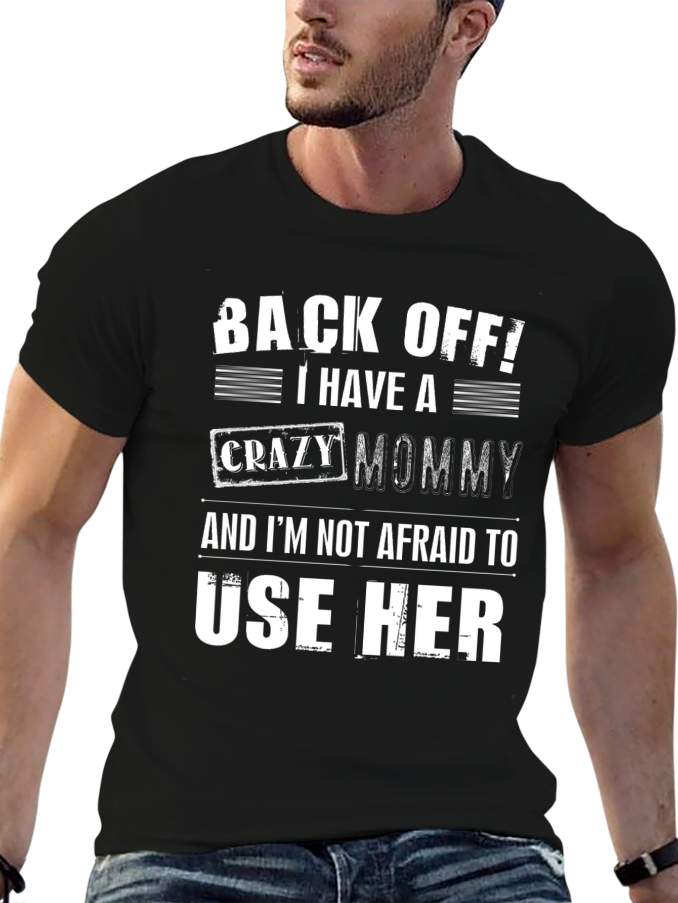 Camiseta Negra con Mensaje Divertido para Mamás