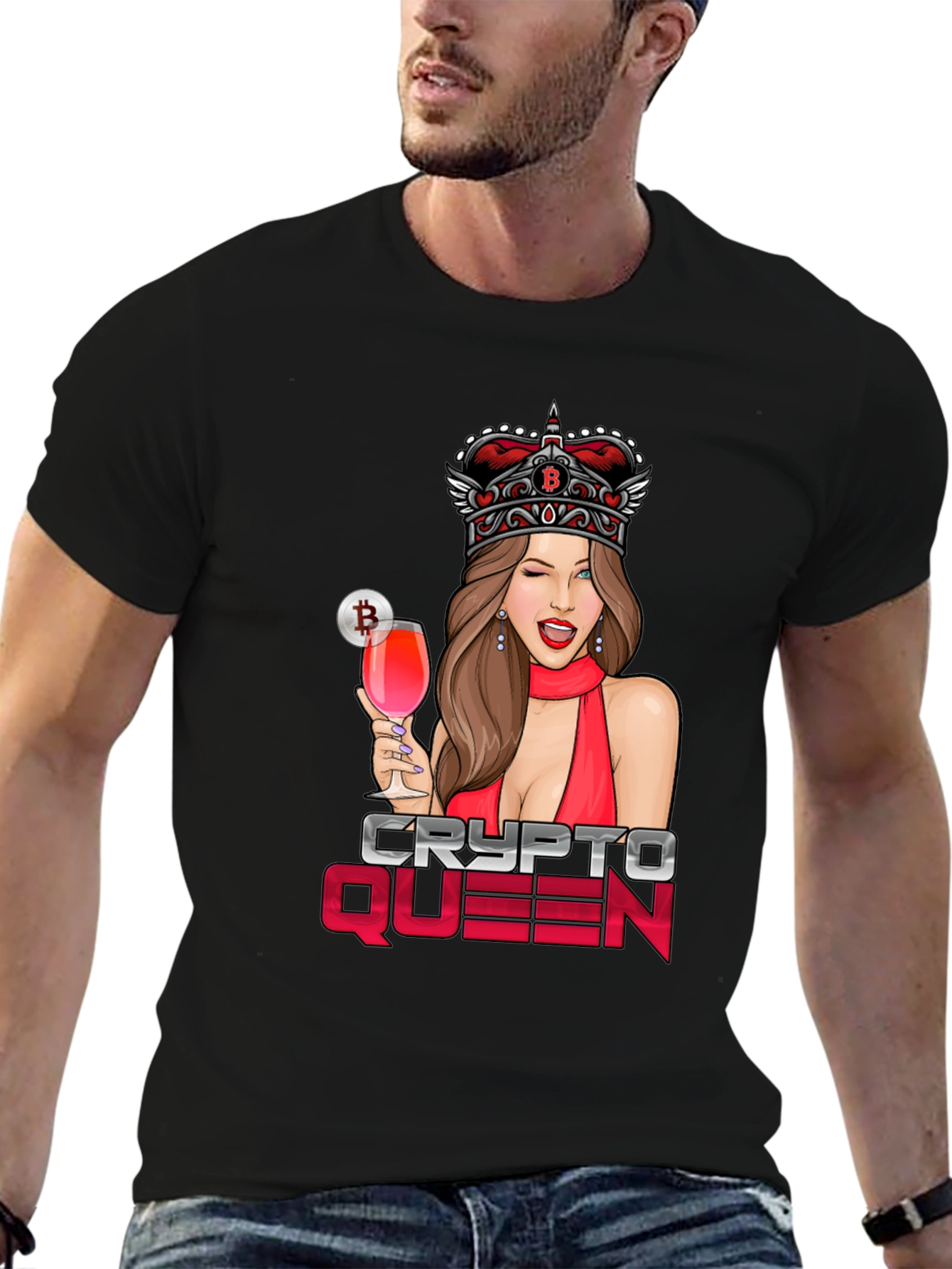 Camiseta Crypto Queen Bitcoin para hombre