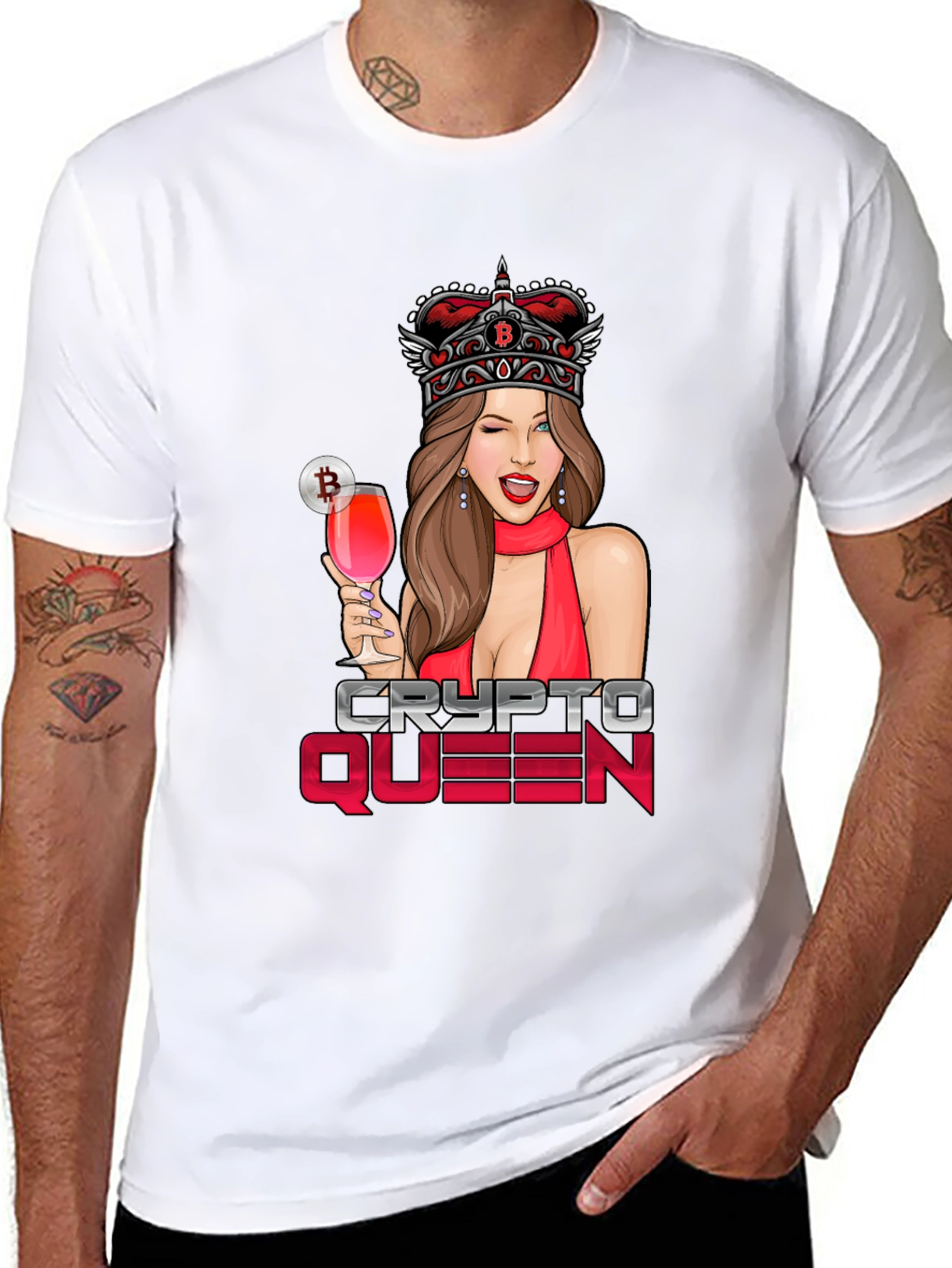 Camiseta Crypto Queen Bitcoin para hombre