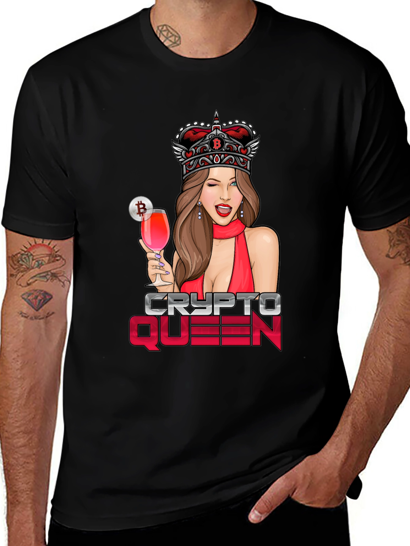 Camiseta Crypto Queen Bitcoin para hombre