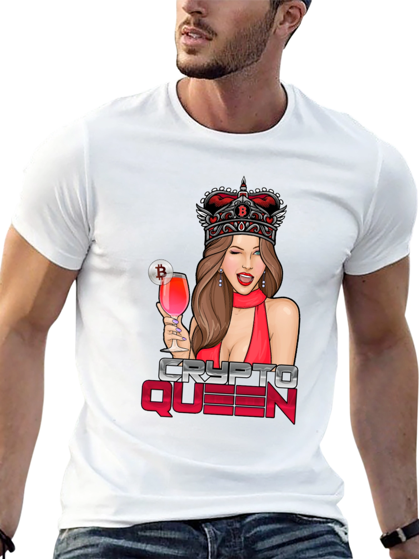 Camiseta Crypto Queen Bitcoin para hombre