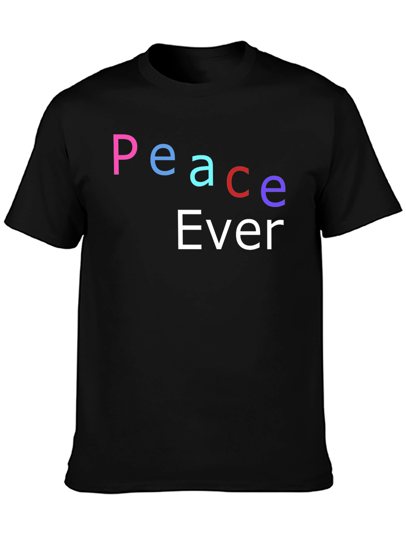 Camiseta Negra Peace Ever - Estilo Casual