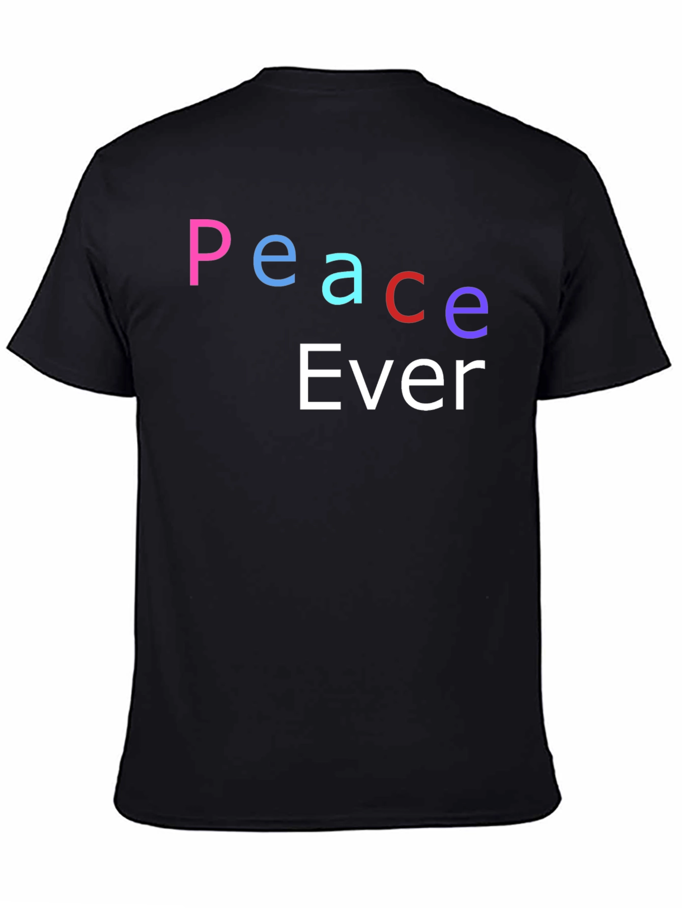 Camiseta Negra Peace Ever - Estilo Casual