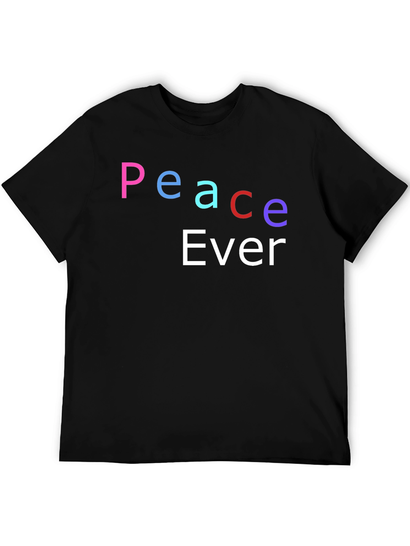 Camiseta Negra Peace Ever - Estilo Casual