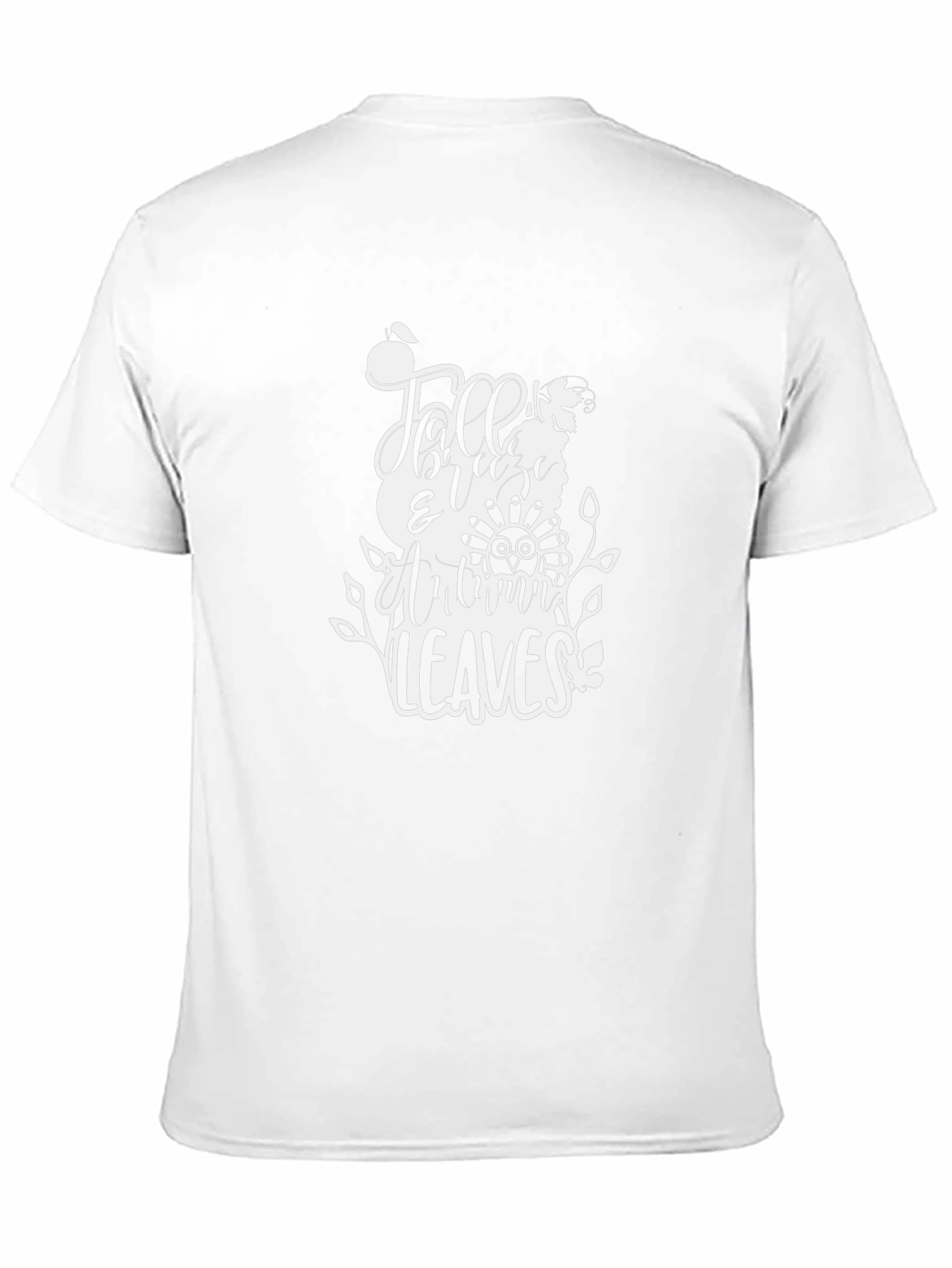 Camiseta Negra con Diseño de Otoño