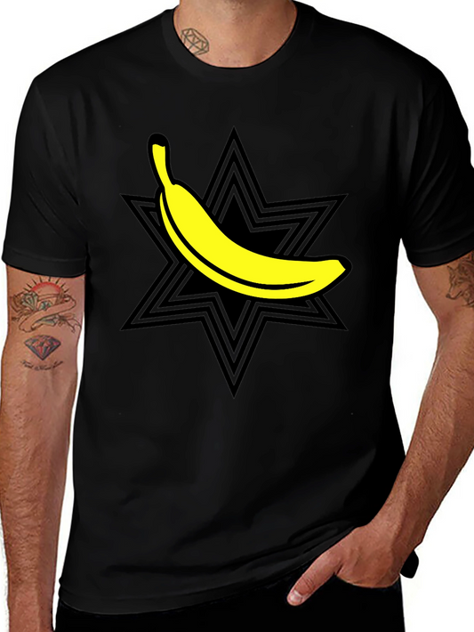 Camiseta Negra con Diseño de Plátano Estrella