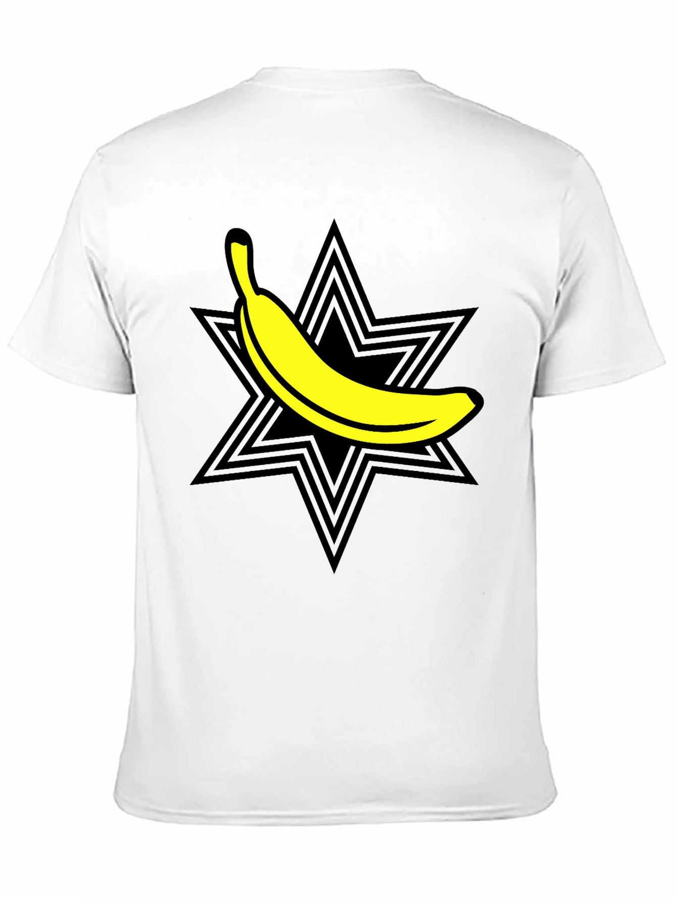 Camiseta Negra con Diseño de Plátano Estrella