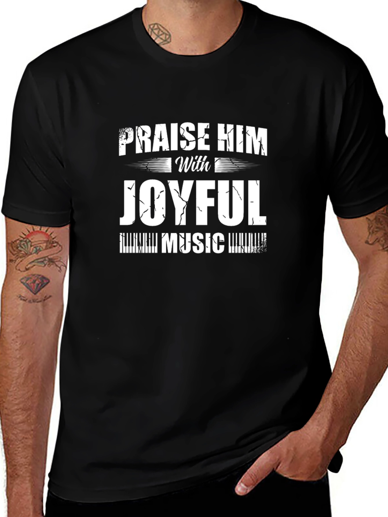 Camiseta Negra Alabadlo con Música