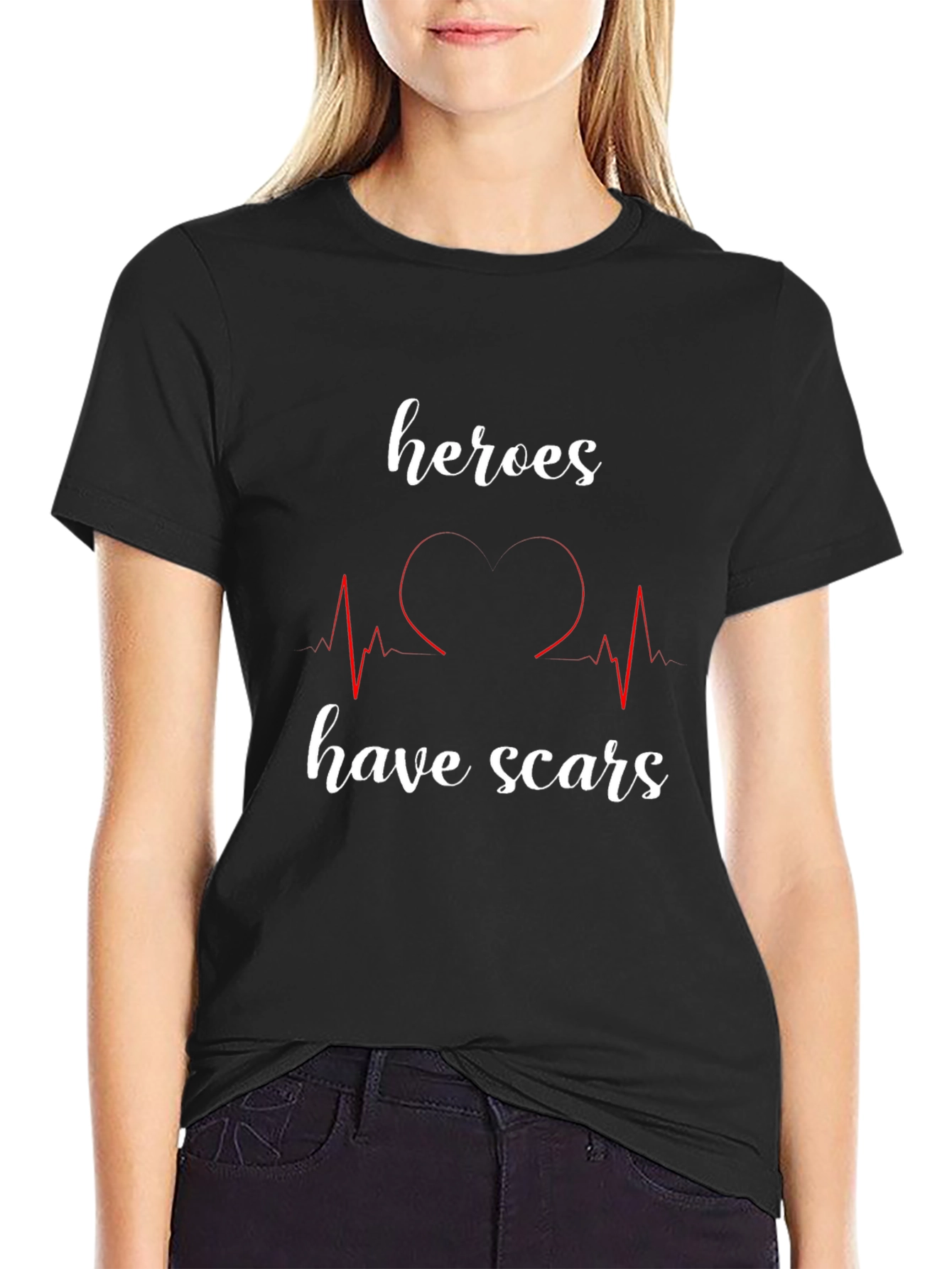 Camiseta Negra Héroes Tienen Cicatrices