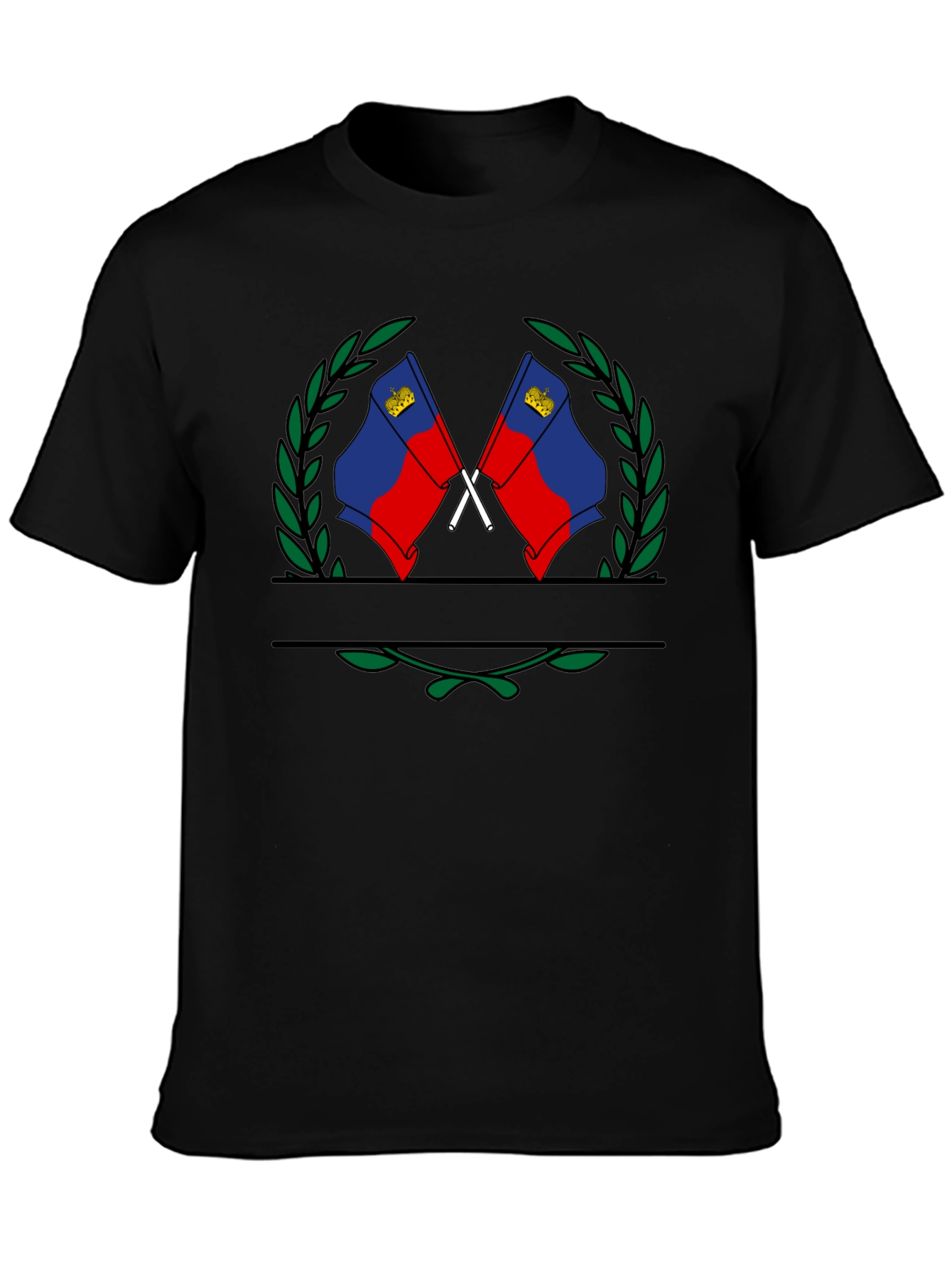 Camiseta Negra con Diseño de Liechtenstein