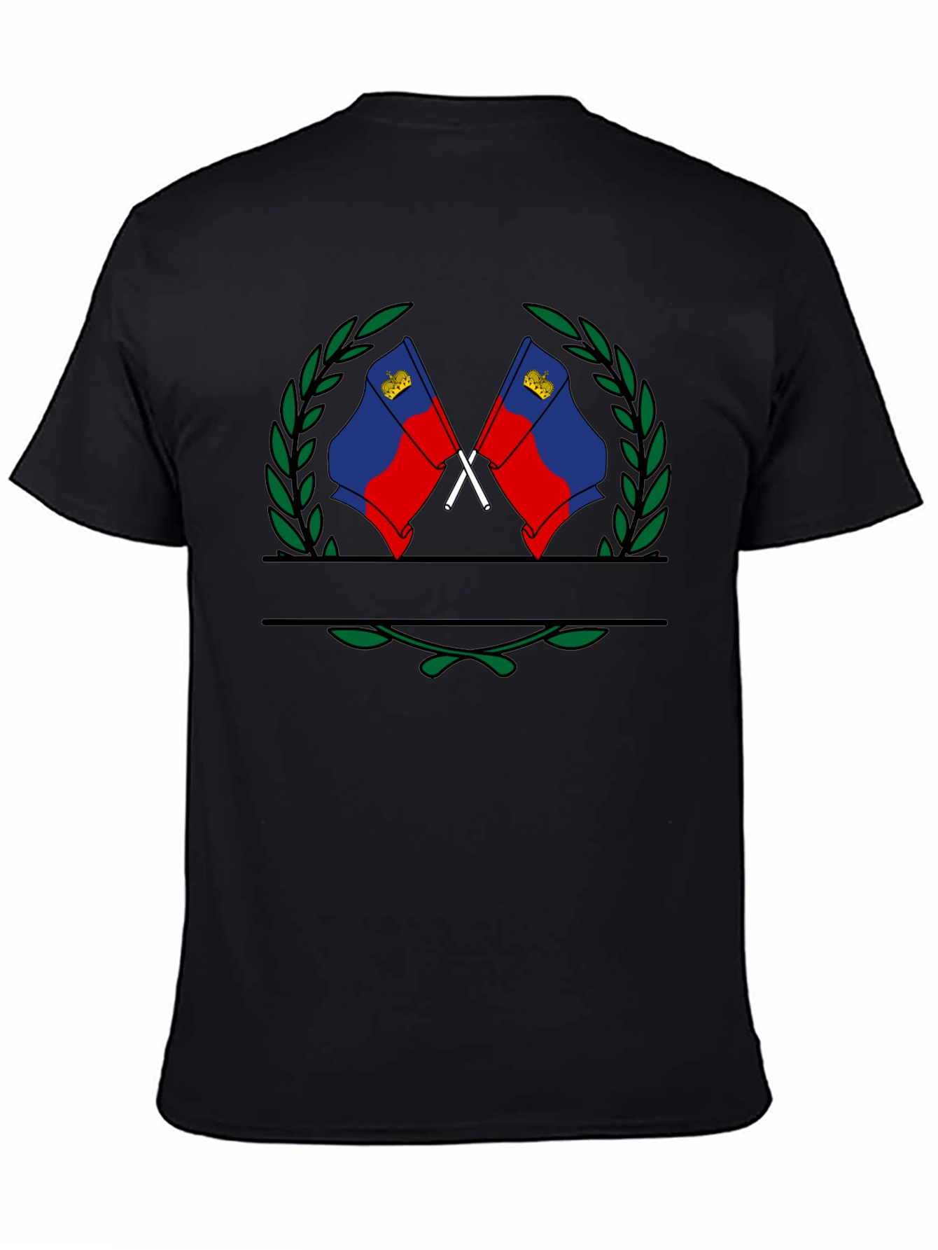 Camiseta Negra con Diseño de Liechtenstein