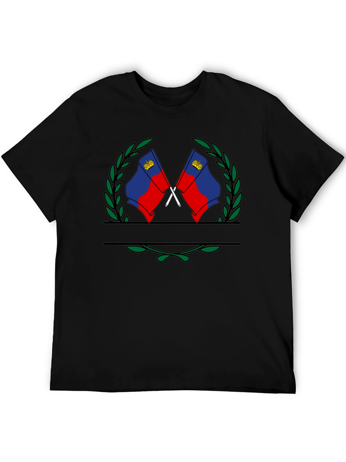 Camiseta Negra con Diseño de Liechtenstein