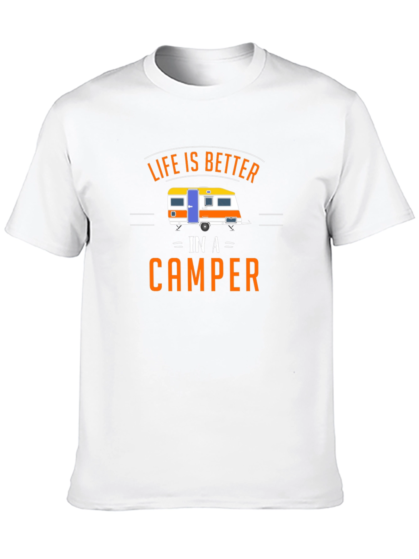 Camiseta Negra Life is Better in a Camper