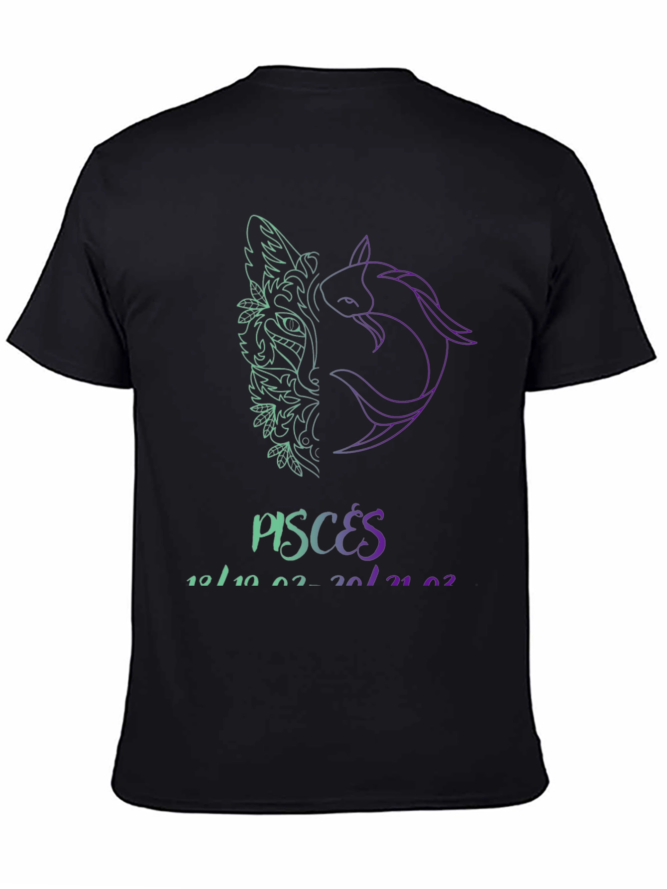 Camiseta Negra Pisces: Diseño Único