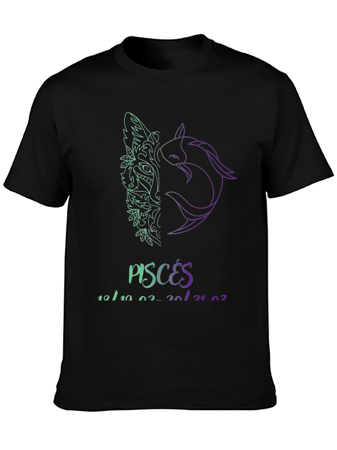 Camiseta Negra Pisces: Diseño Único