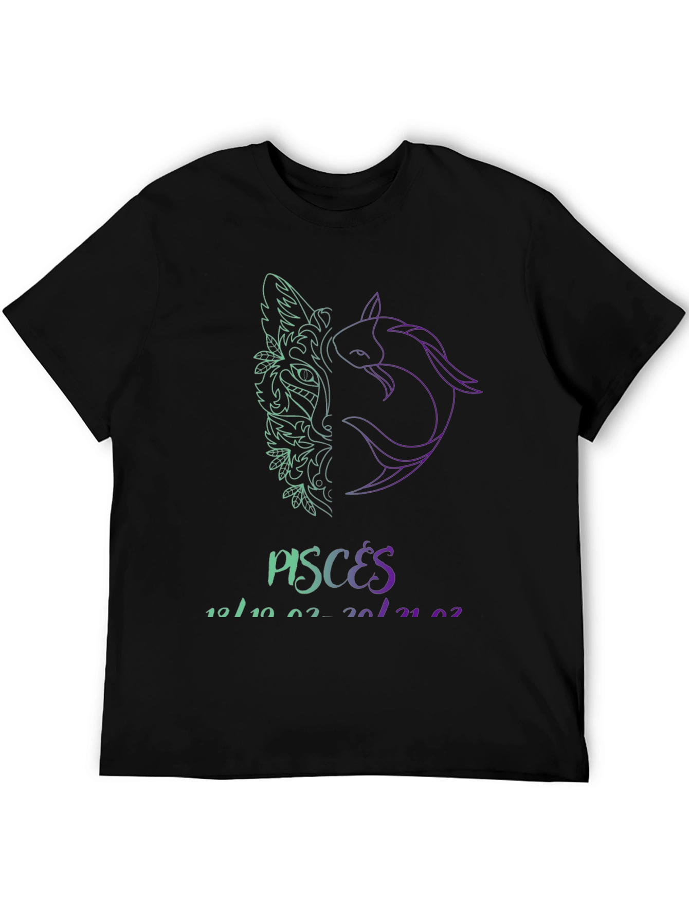 Camiseta Negra Pisces: Diseño Único