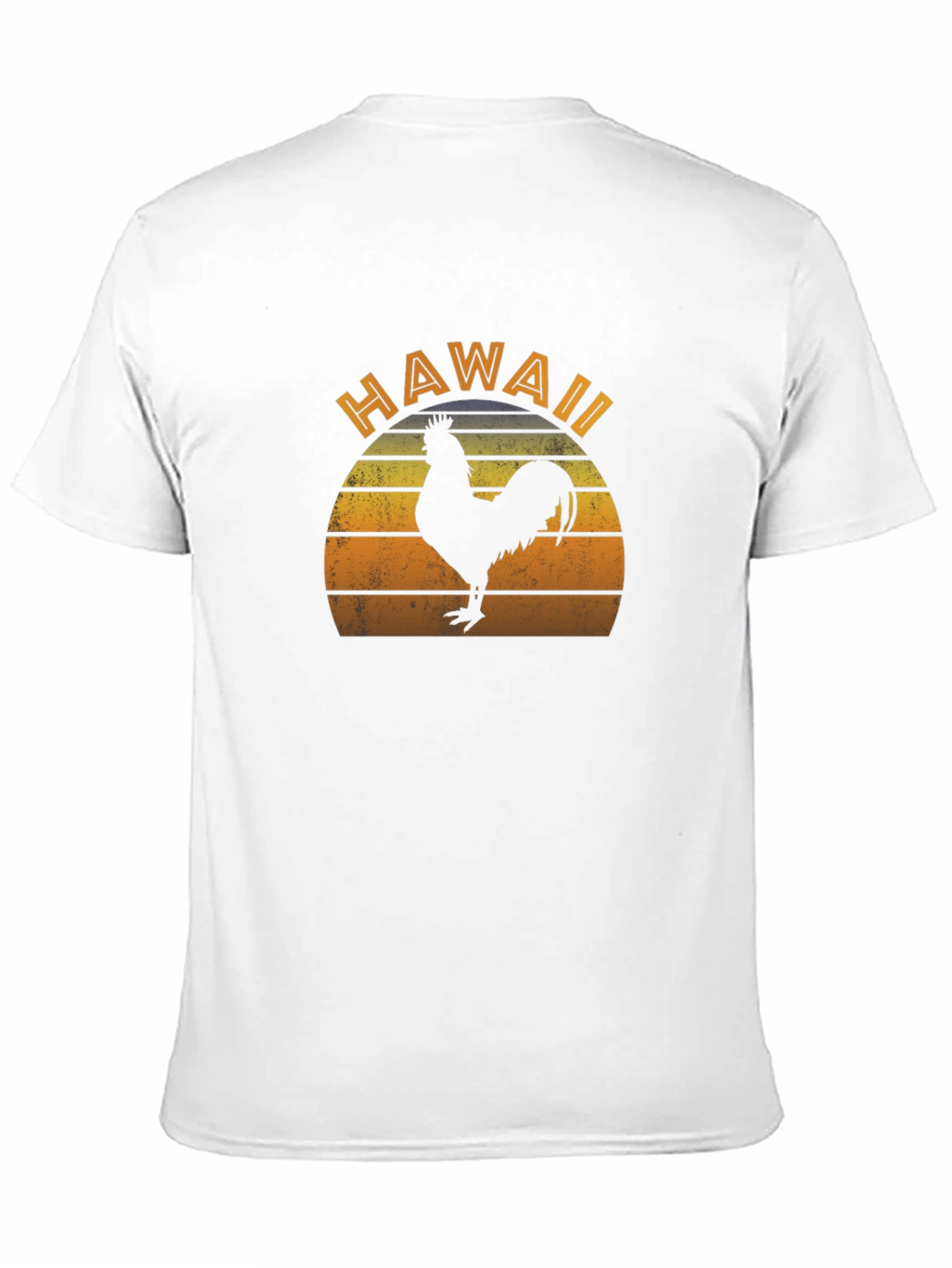 Camiseta Negra Hawaii Rooster Retro