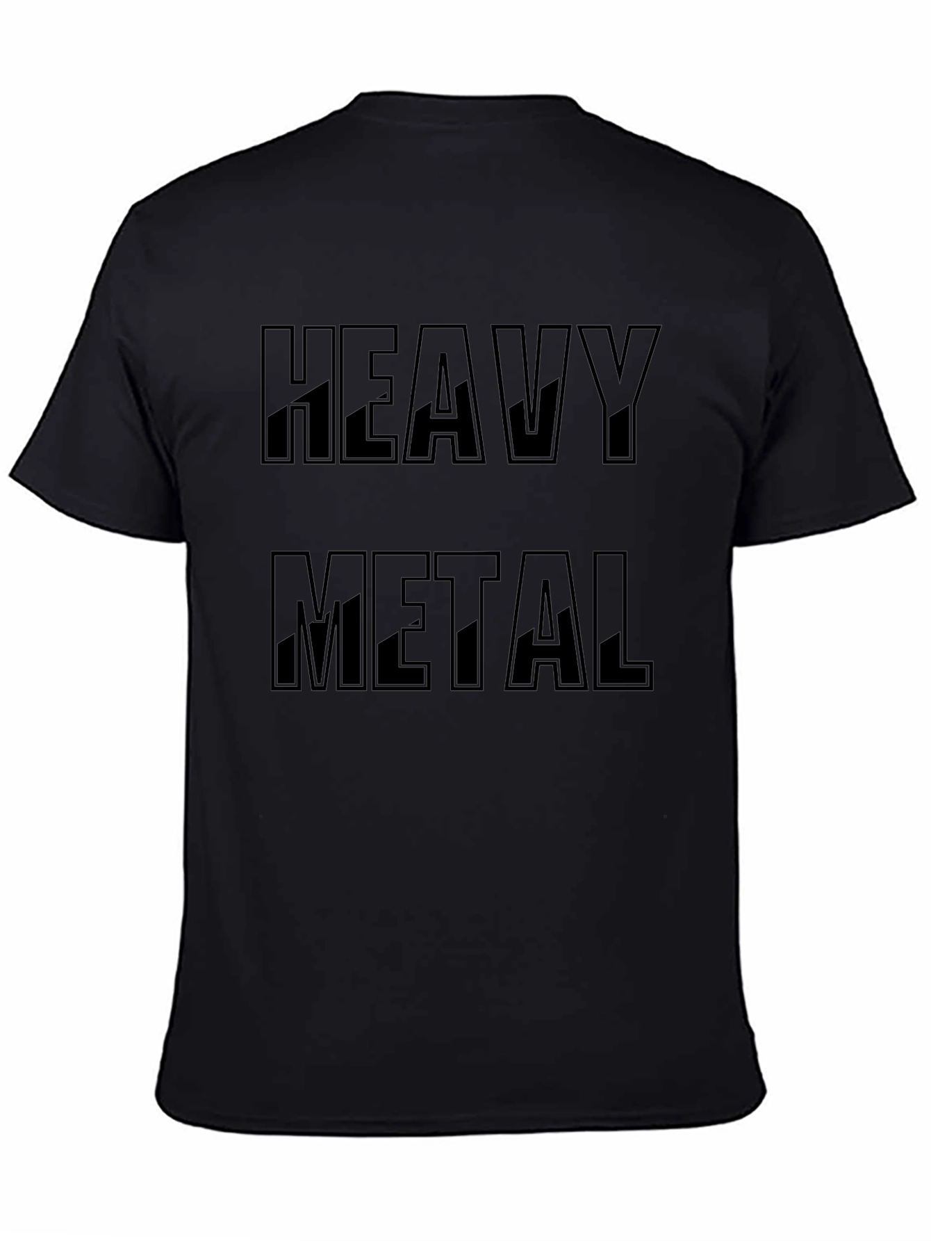 Camiseta Negra Heavy Metal para Hombre