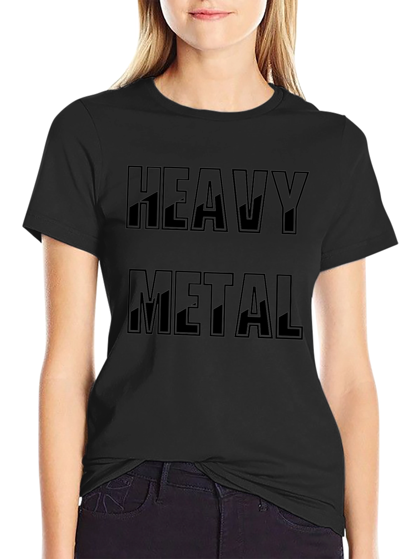 Camiseta Negra Heavy Metal para Hombre