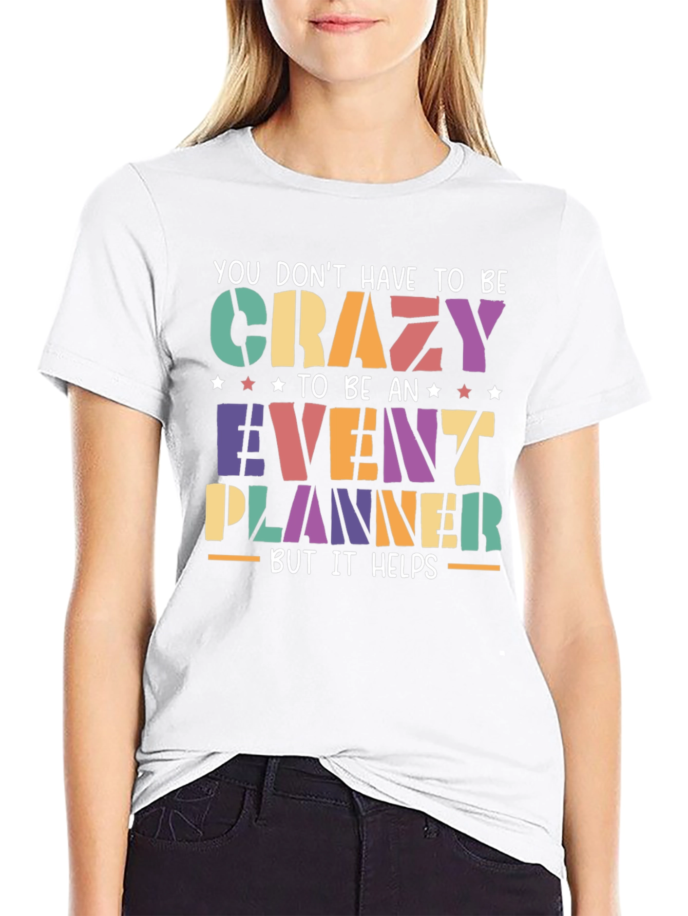Camiseta Negra Event Planner Crazy