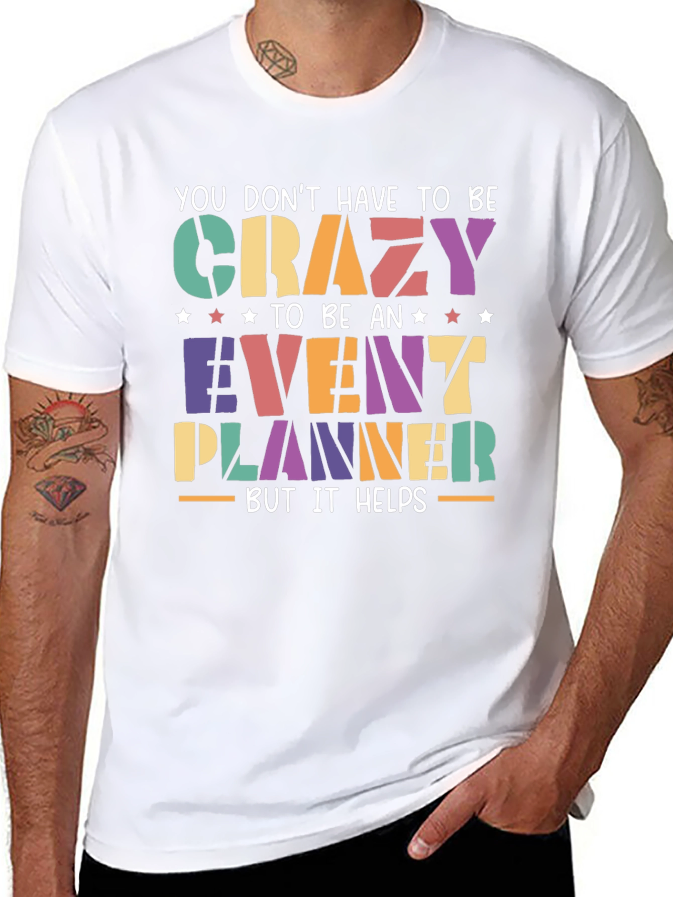 Camiseta Negra Event Planner Crazy