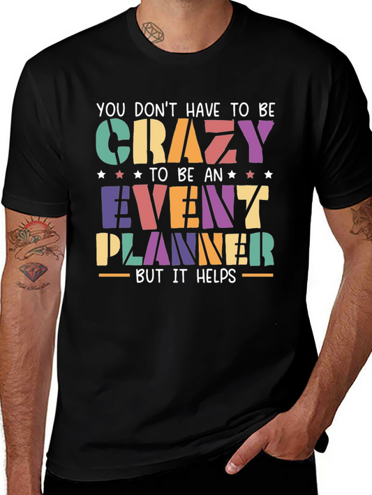 Camiseta Negra Event Planner Crazy