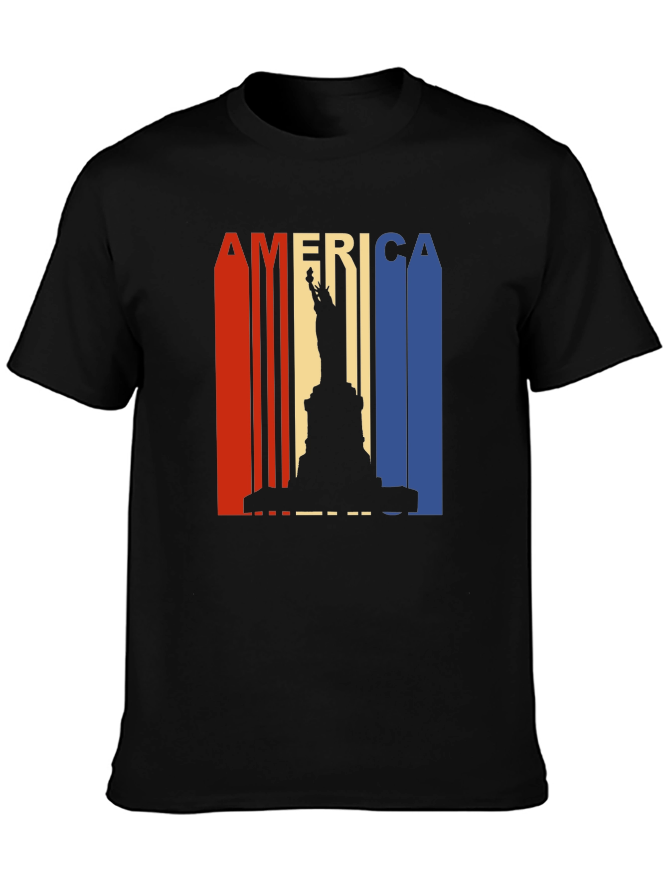 Camiseta Negra América Estatua Libertad