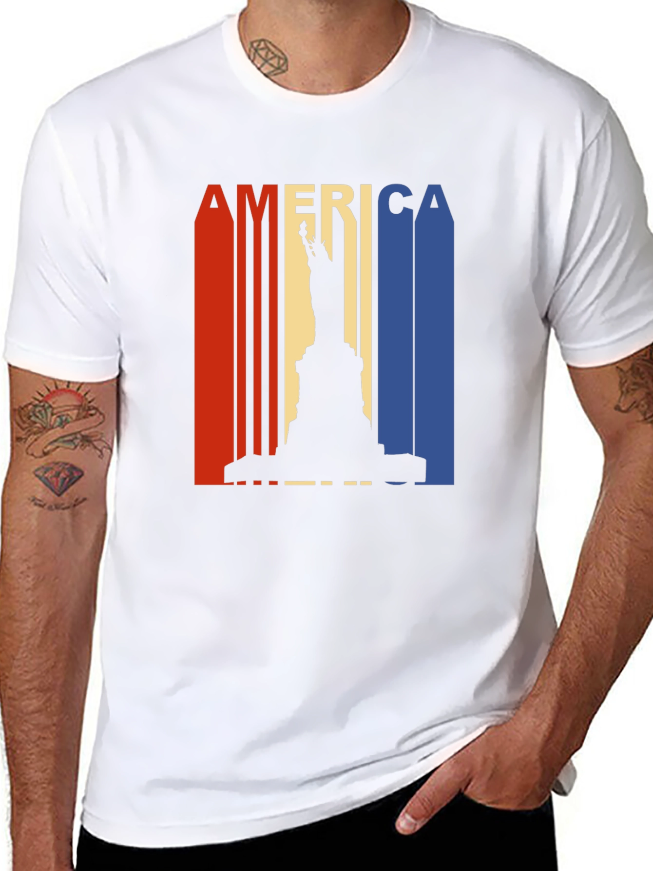 Camiseta Negra América Estatua Libertad