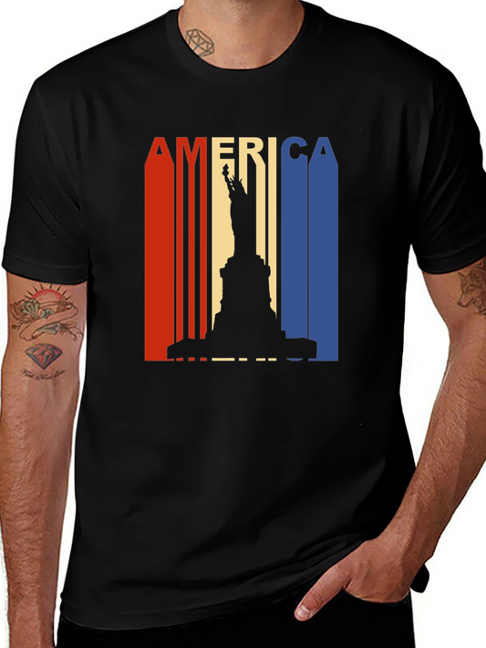 Camiseta Negra América Estatua Libertad