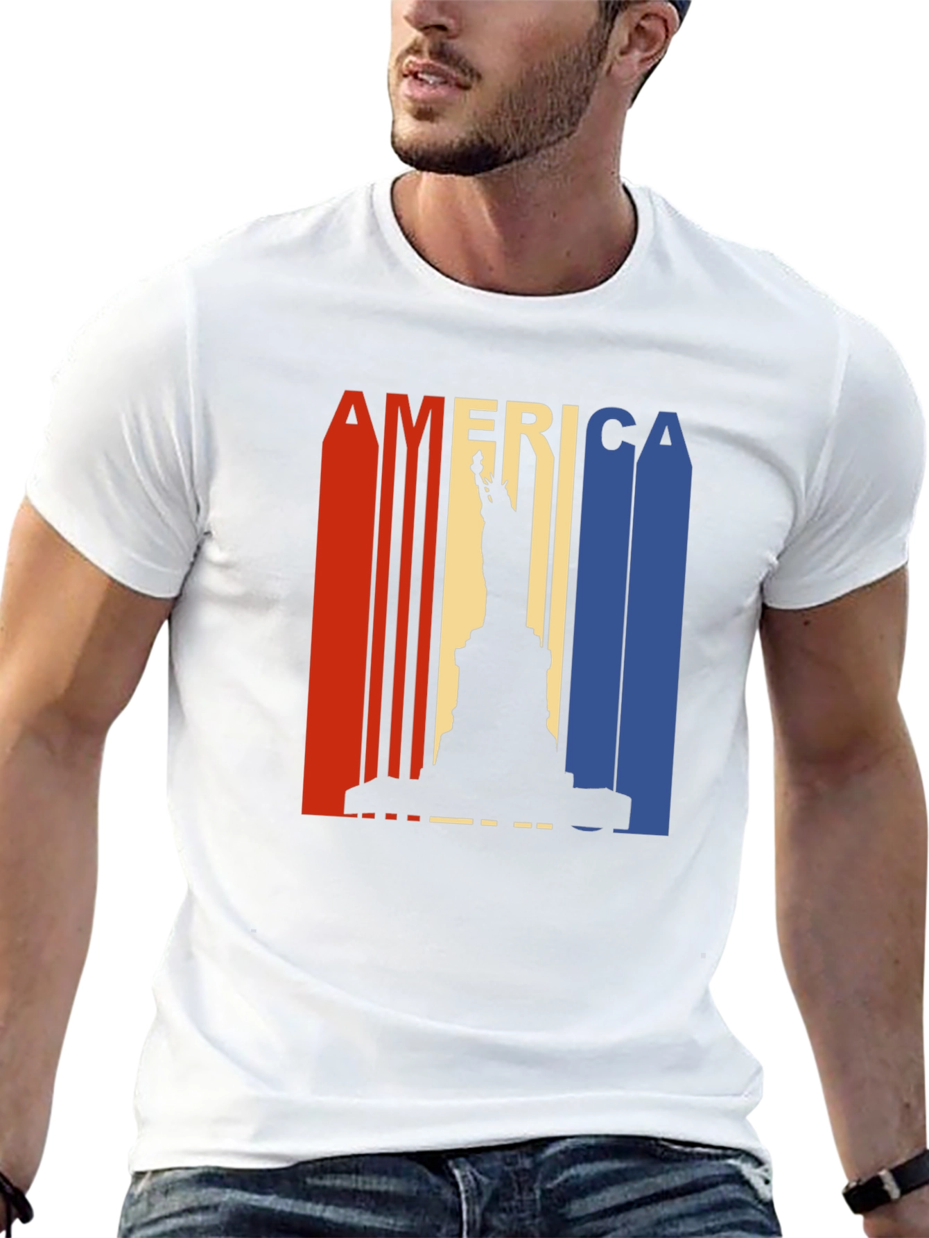 Camiseta Negra América Estatua Libertad