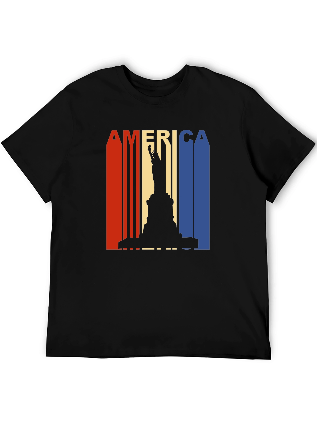 Camiseta Negra América Estatua Libertad