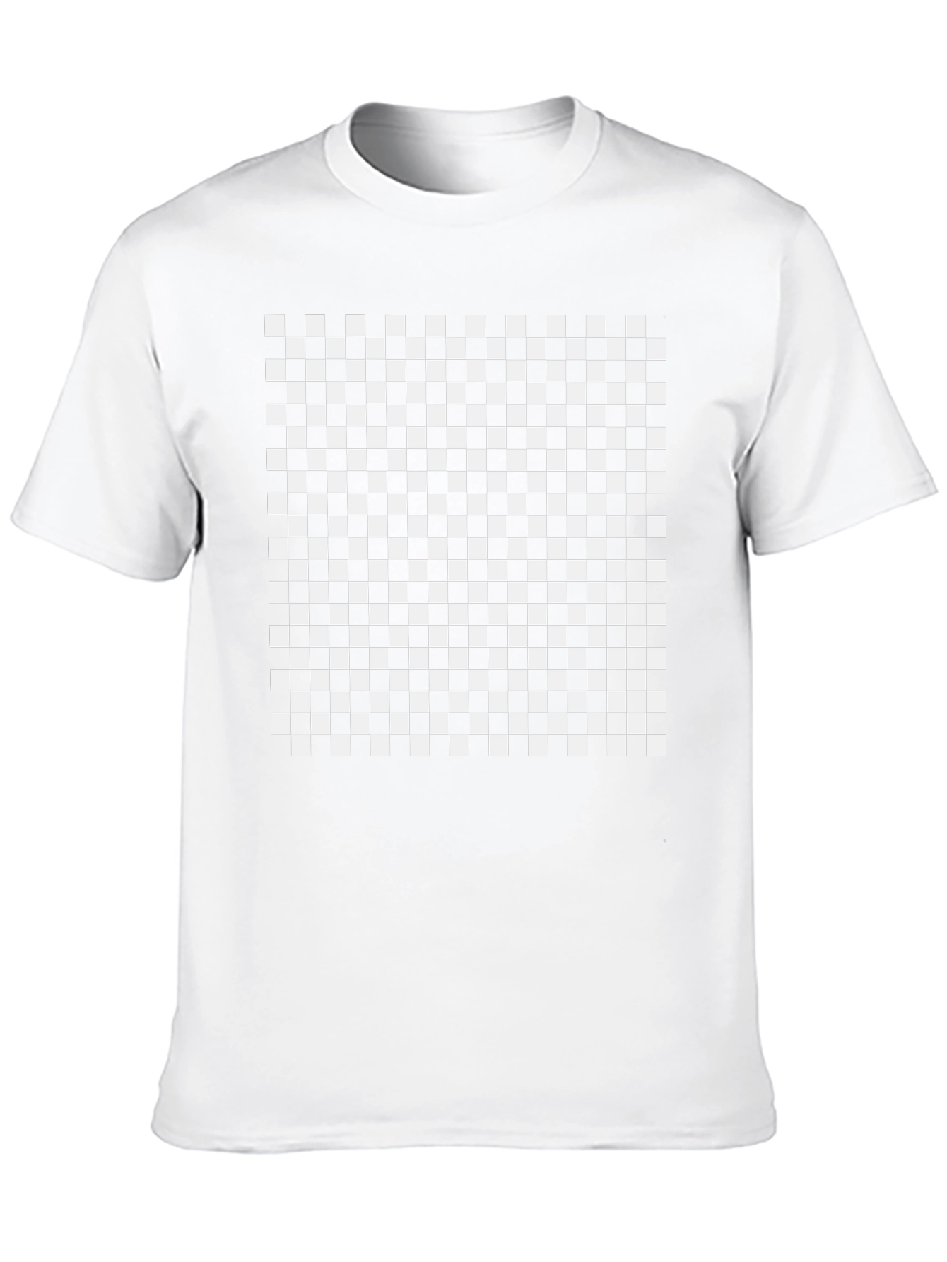 Camiseta Negra Estampado Damero Blanco/Negro