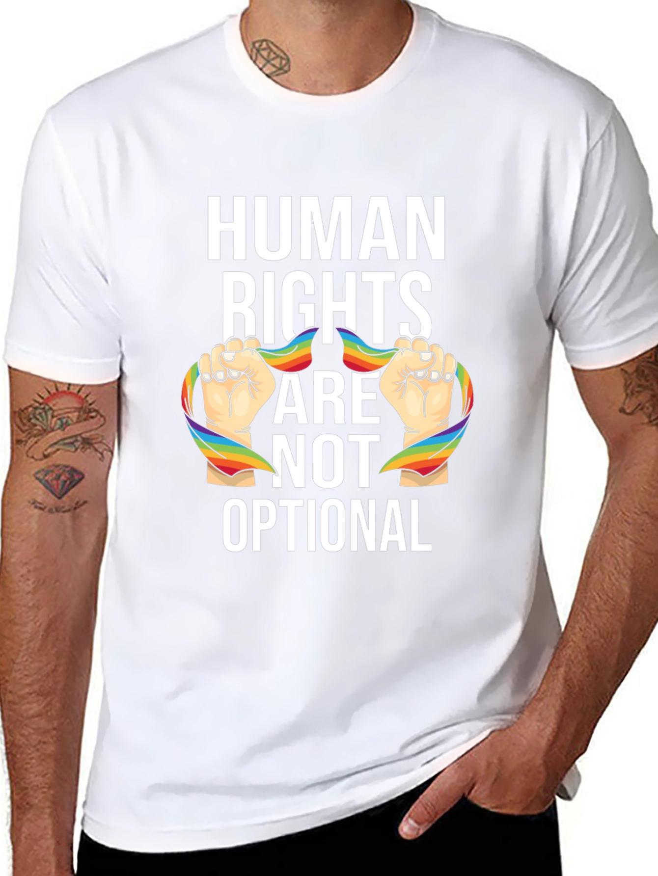Camiseta Unisex Derechos Humanos No Son Opcionales
