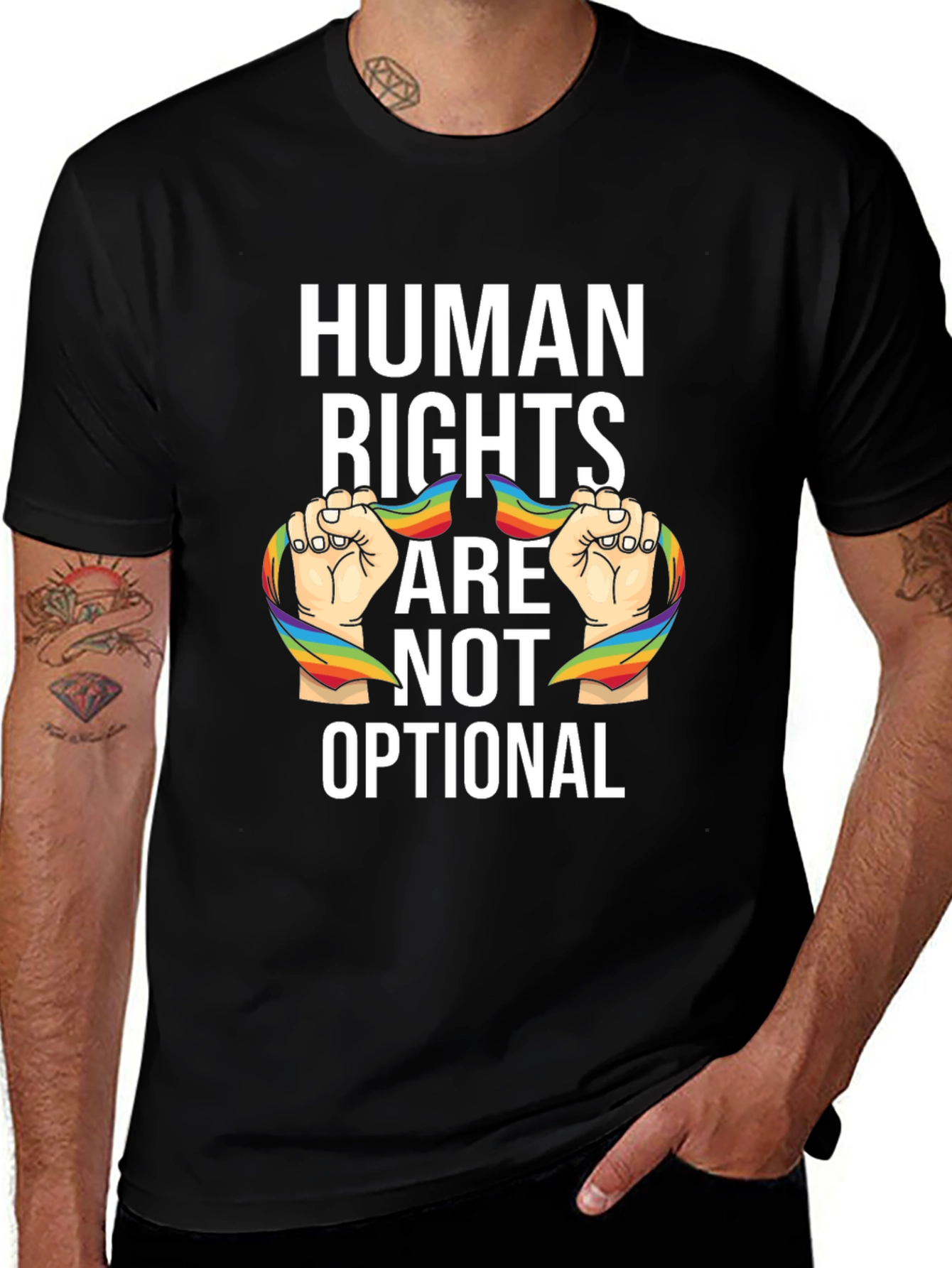 Camiseta Unisex Derechos Humanos No Son Opcionales