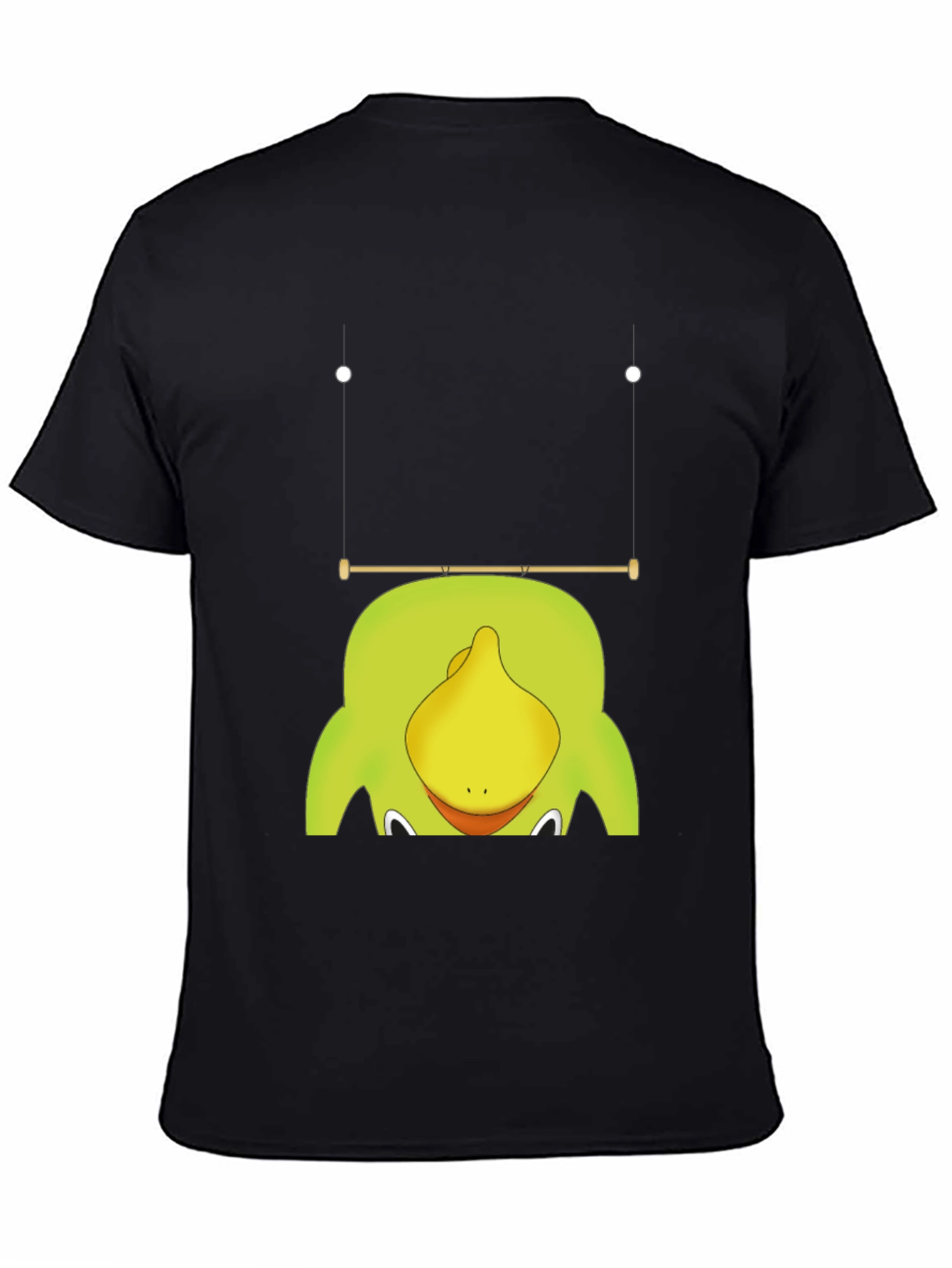 Camiseta Negra con Diseño Divertido de Personaje Animado