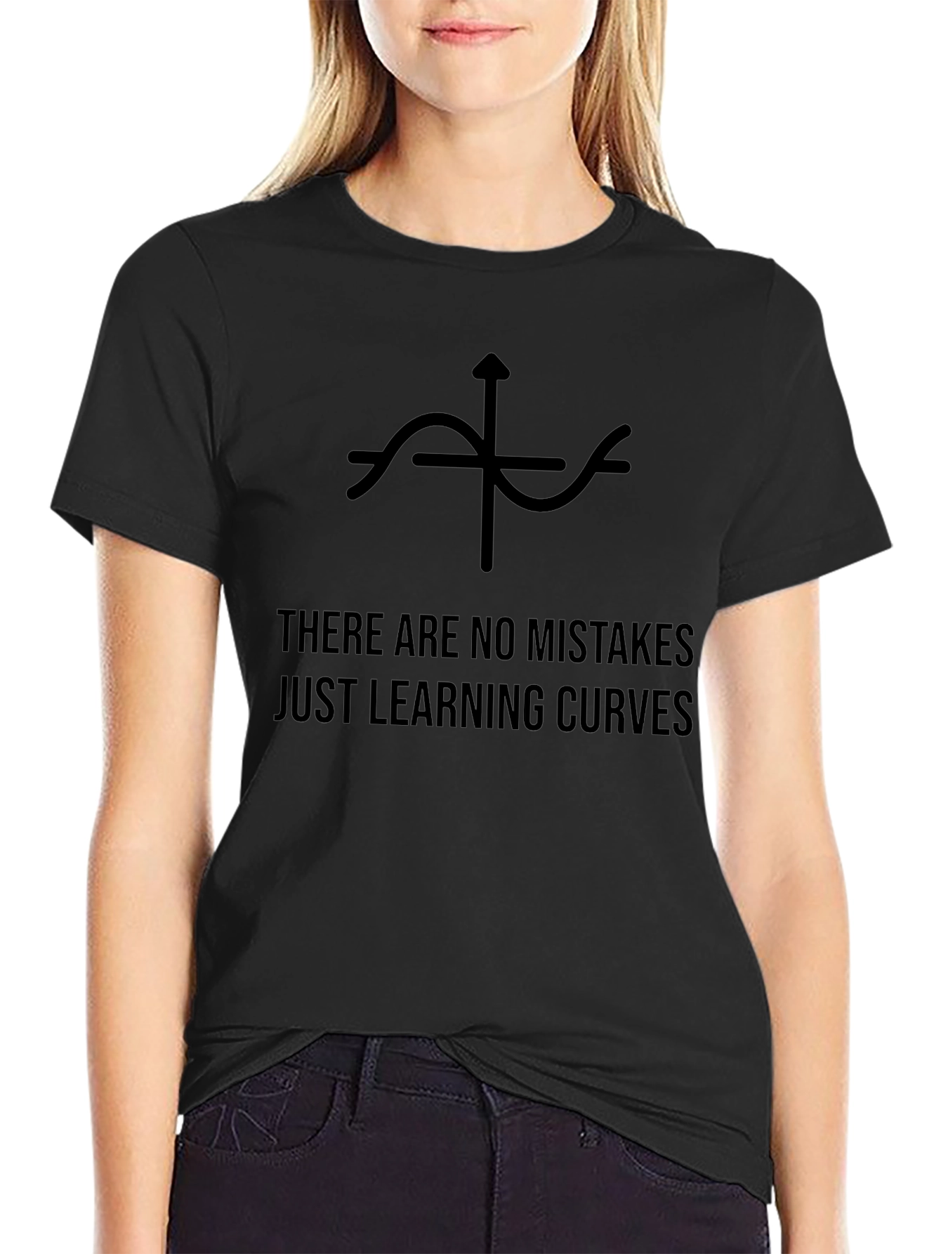 Camiseta Negra: Sin Errores Solo Curvas de Aprendizaje