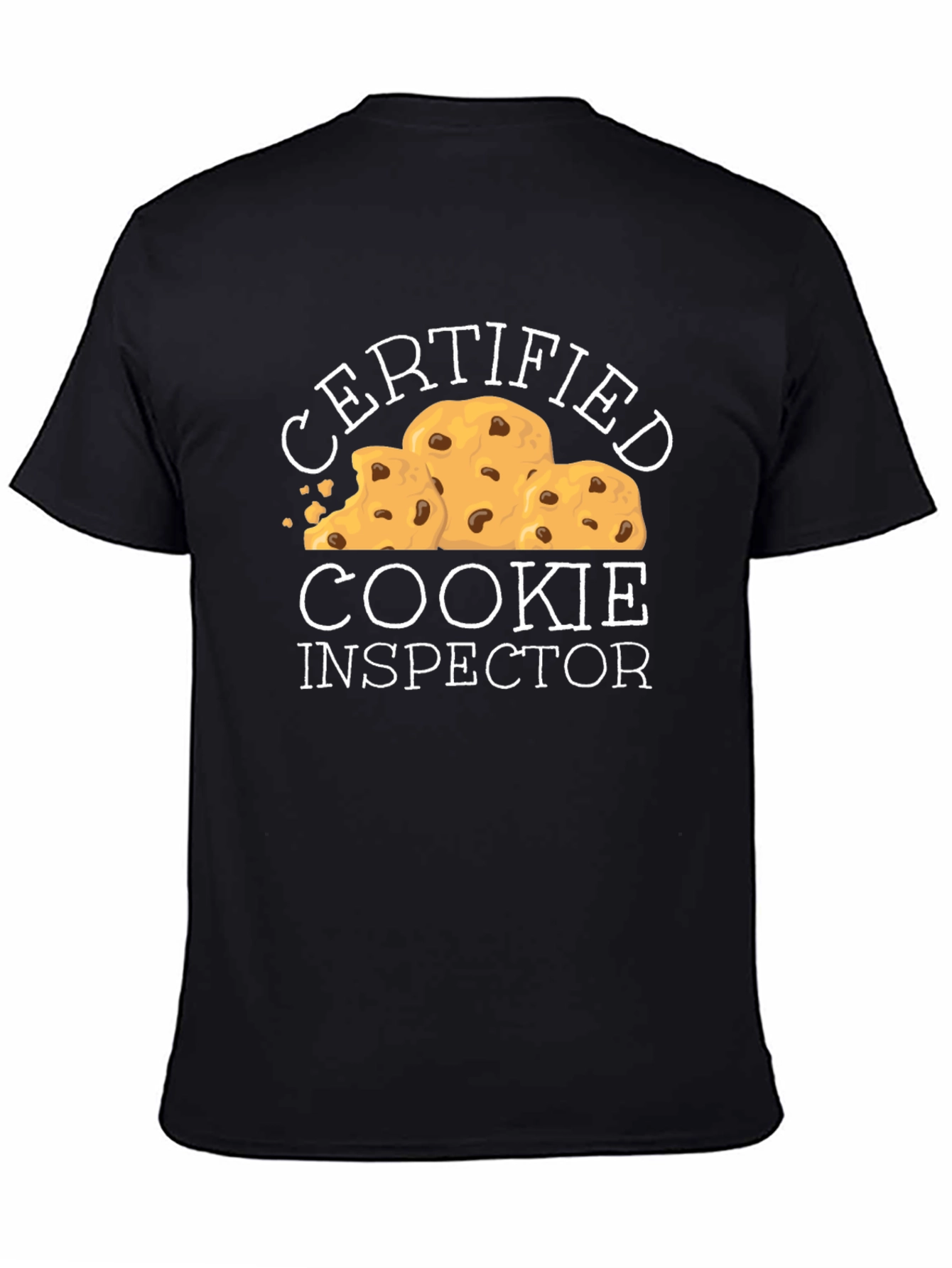 Camiseta Negra Certificado Inspector de Galletas