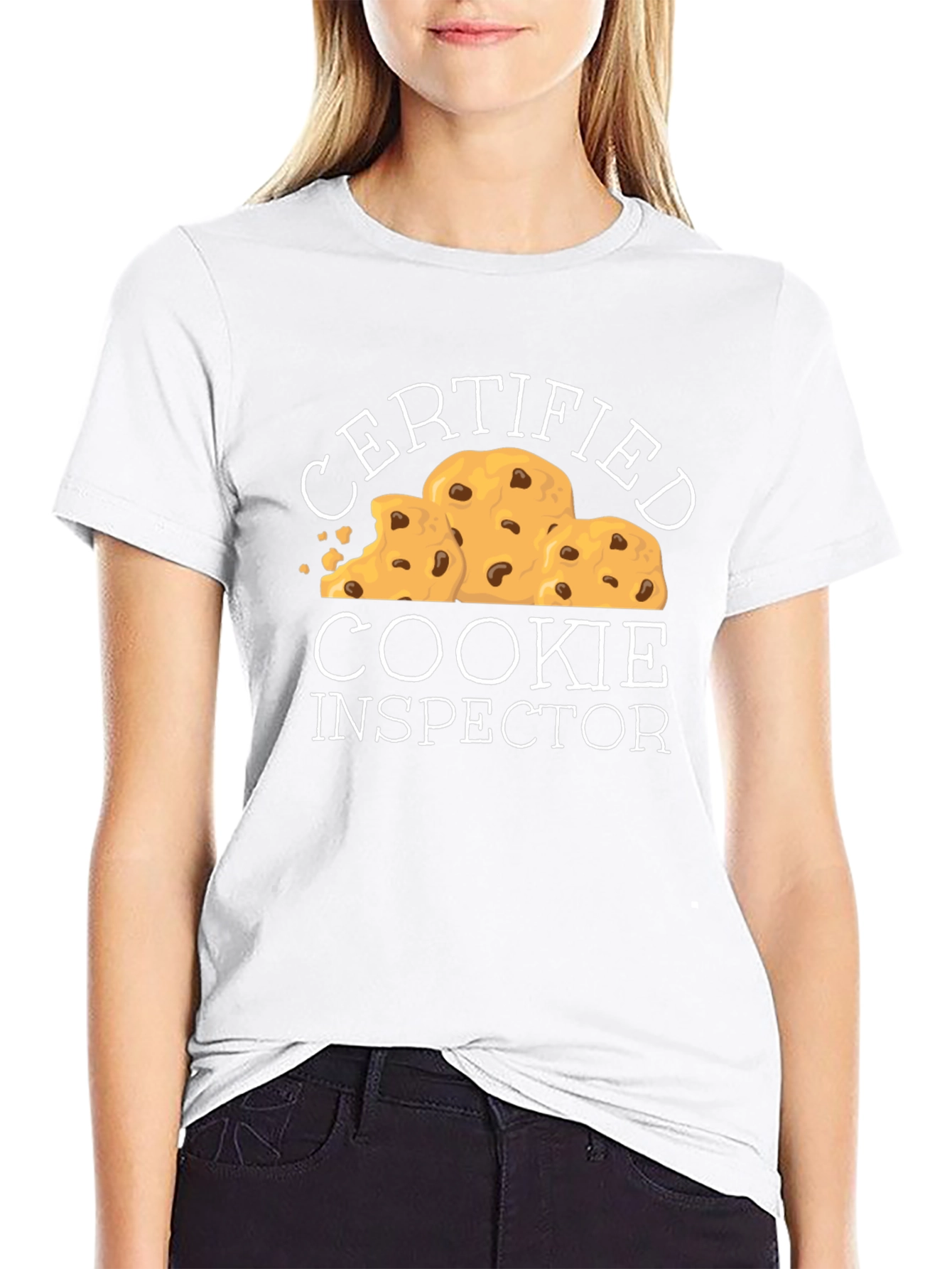 Camiseta Negra Certificado Inspector de Galletas