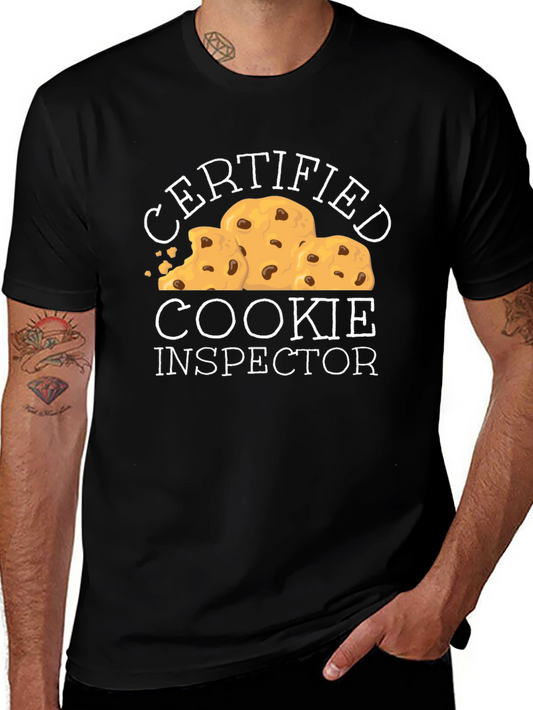 Camiseta Negra Certificado Inspector de Galletas