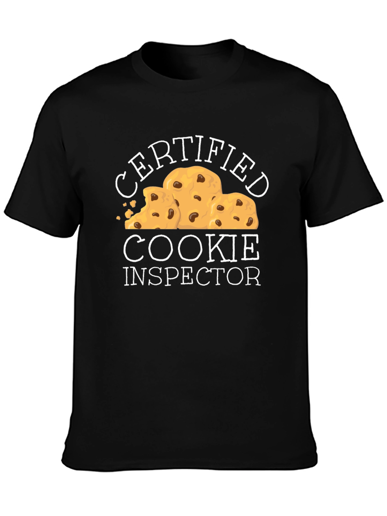 Camiseta Negra Certificado Inspector de Galletas