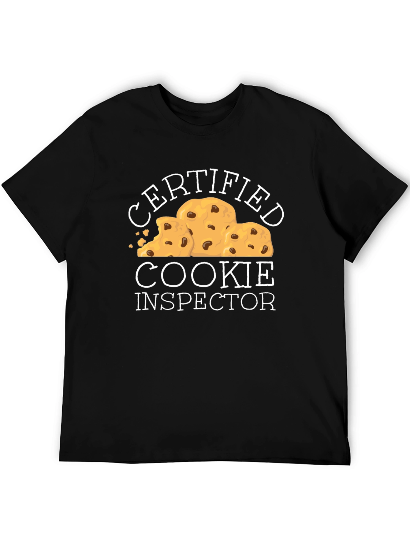 Camiseta Negra Certificado Inspector de Galletas
