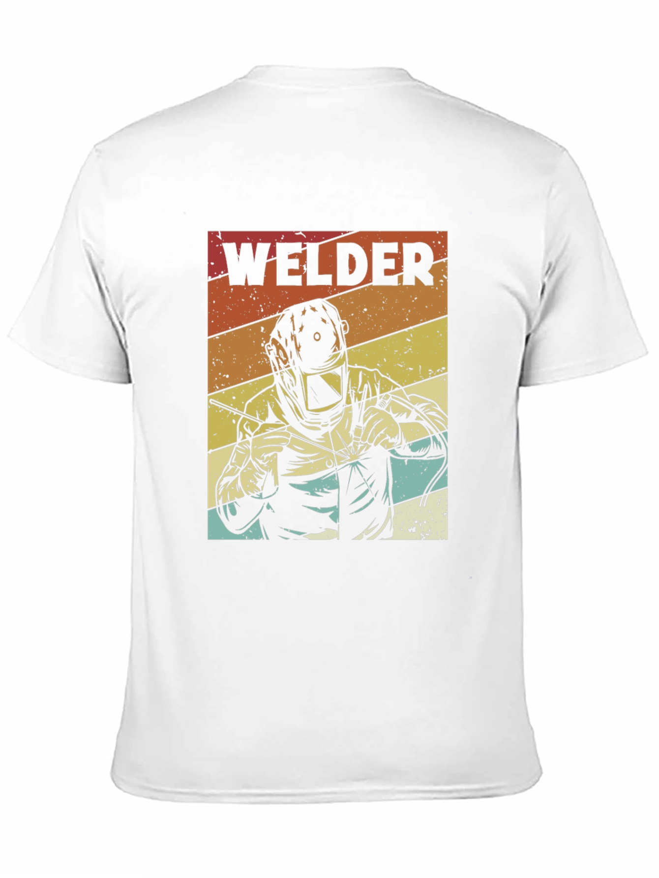 Camiseta Negra Retro Welder para Hombre