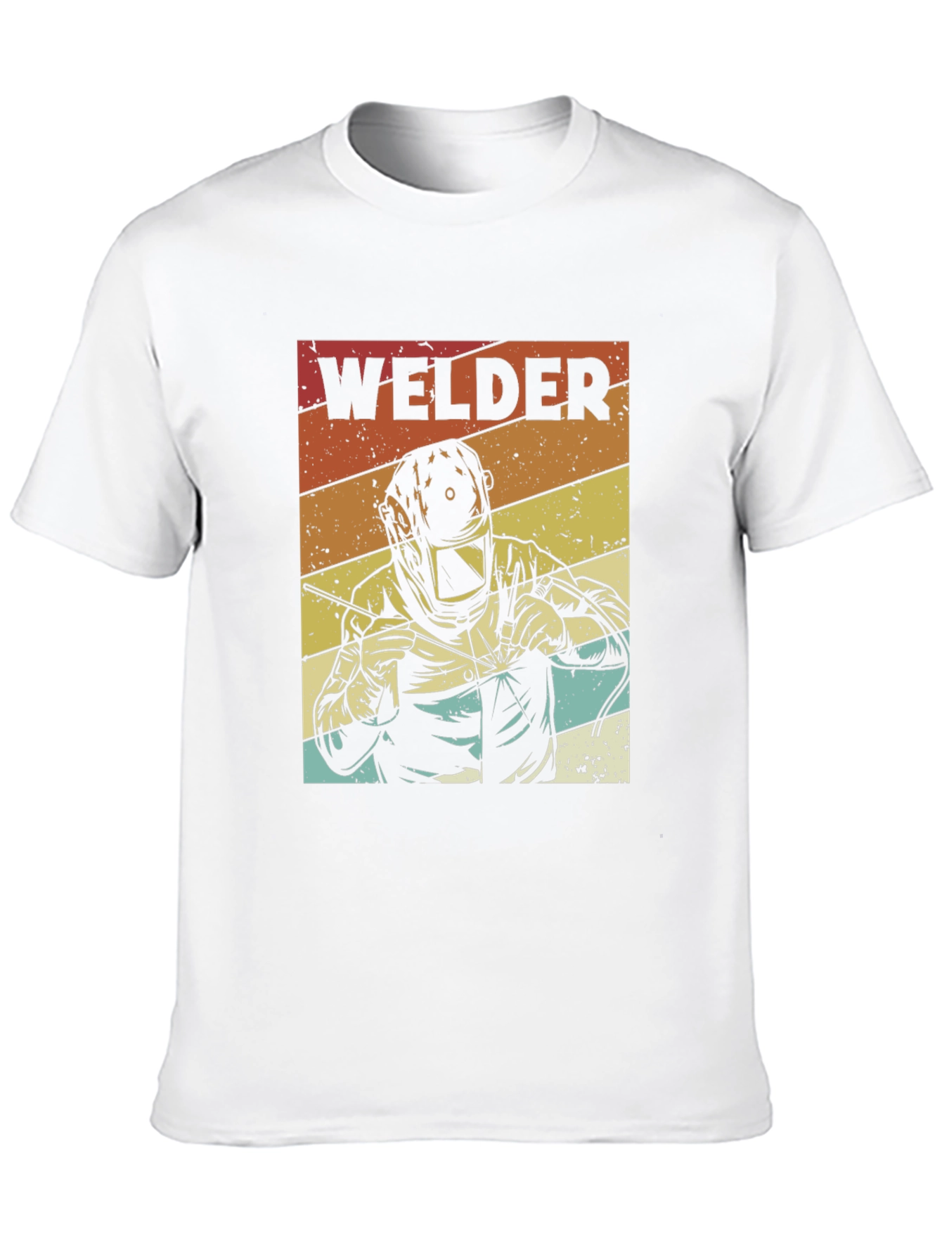 Camiseta Negra Retro Welder para Hombre
