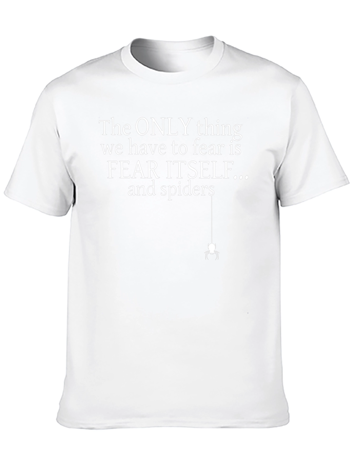 Camiseta Negra: Miedo y Arañas